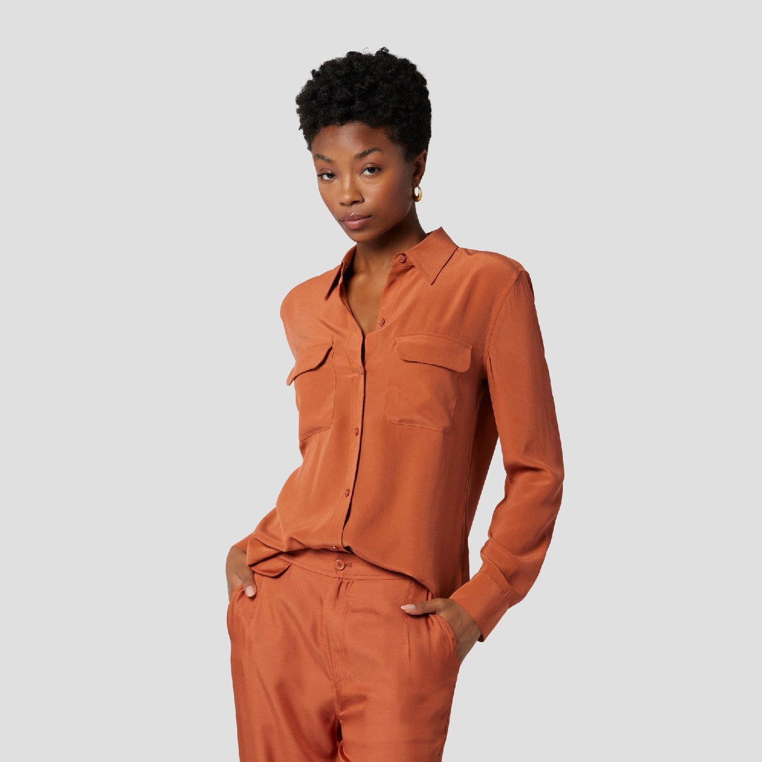 SLIM SIGNATURE SILK SHIRT sold by Equipment product image thumbnail 7