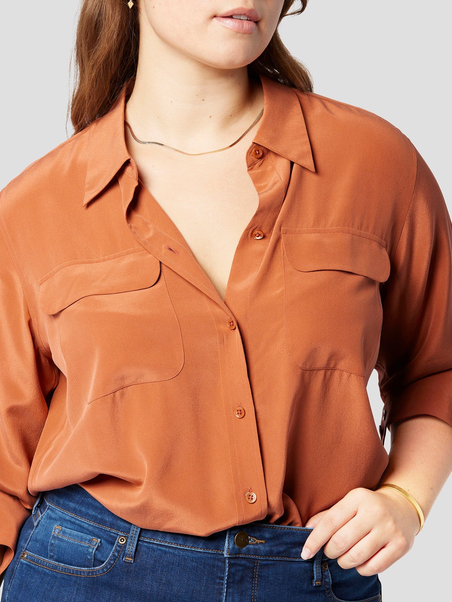 SLIM SIGNATURE SILK SHIRT sold by Equipment product image thumbnail 14