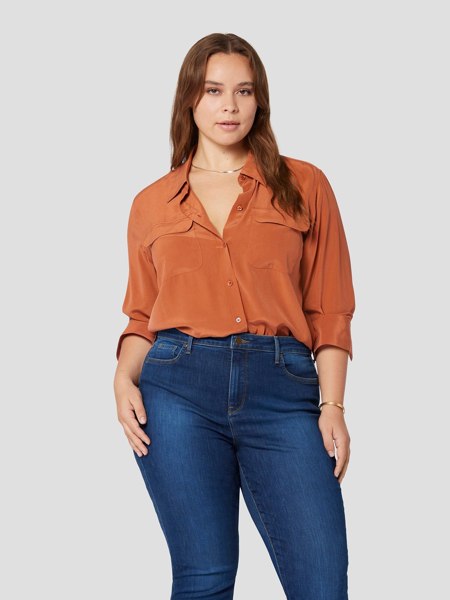 SLIM SIGNATURE SILK SHIRT sold by Equipment product image thumbnail 13