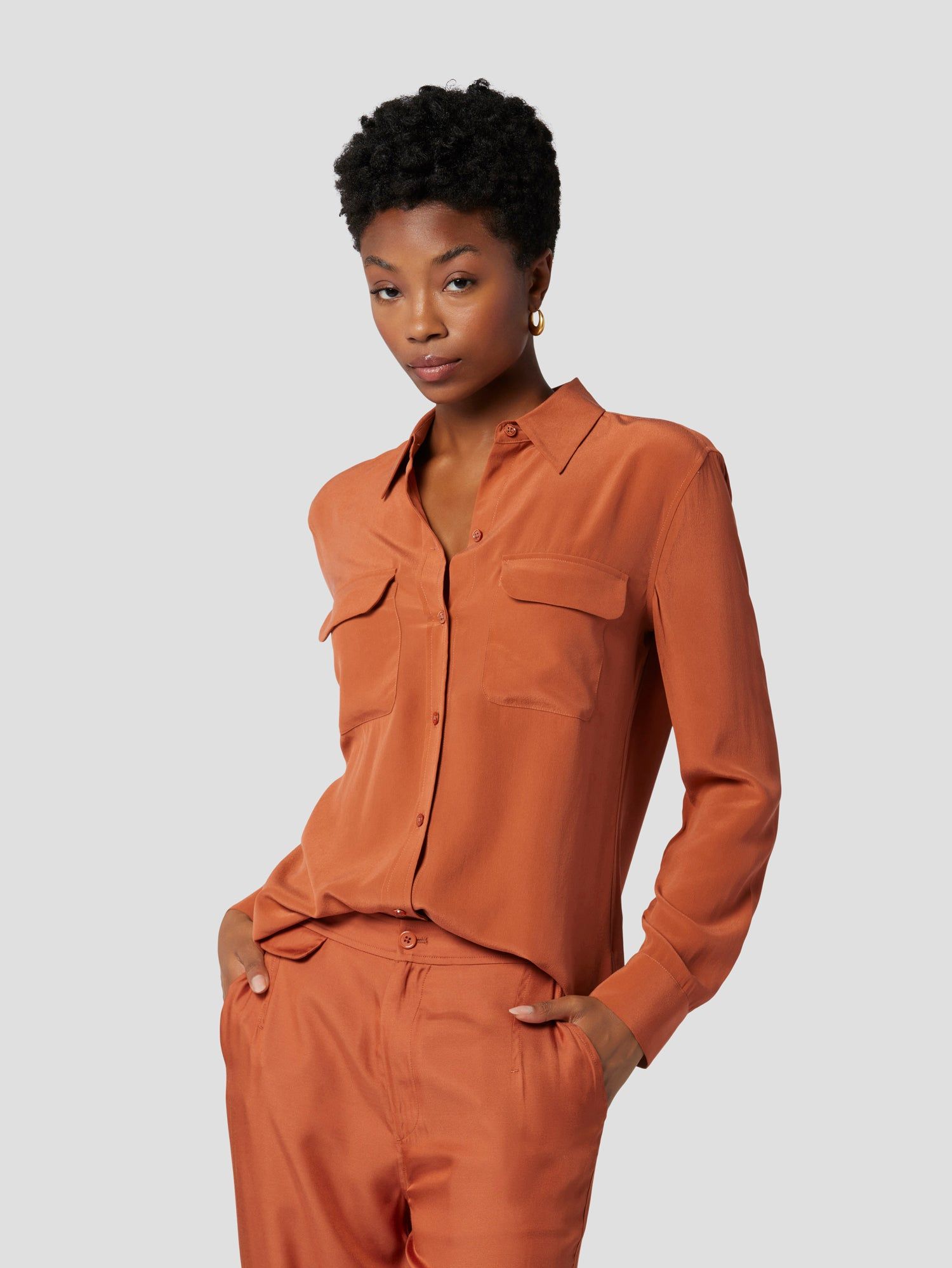 SLIM SIGNATURE SILK SHIRT sold by Equipment product image thumbnail 3
