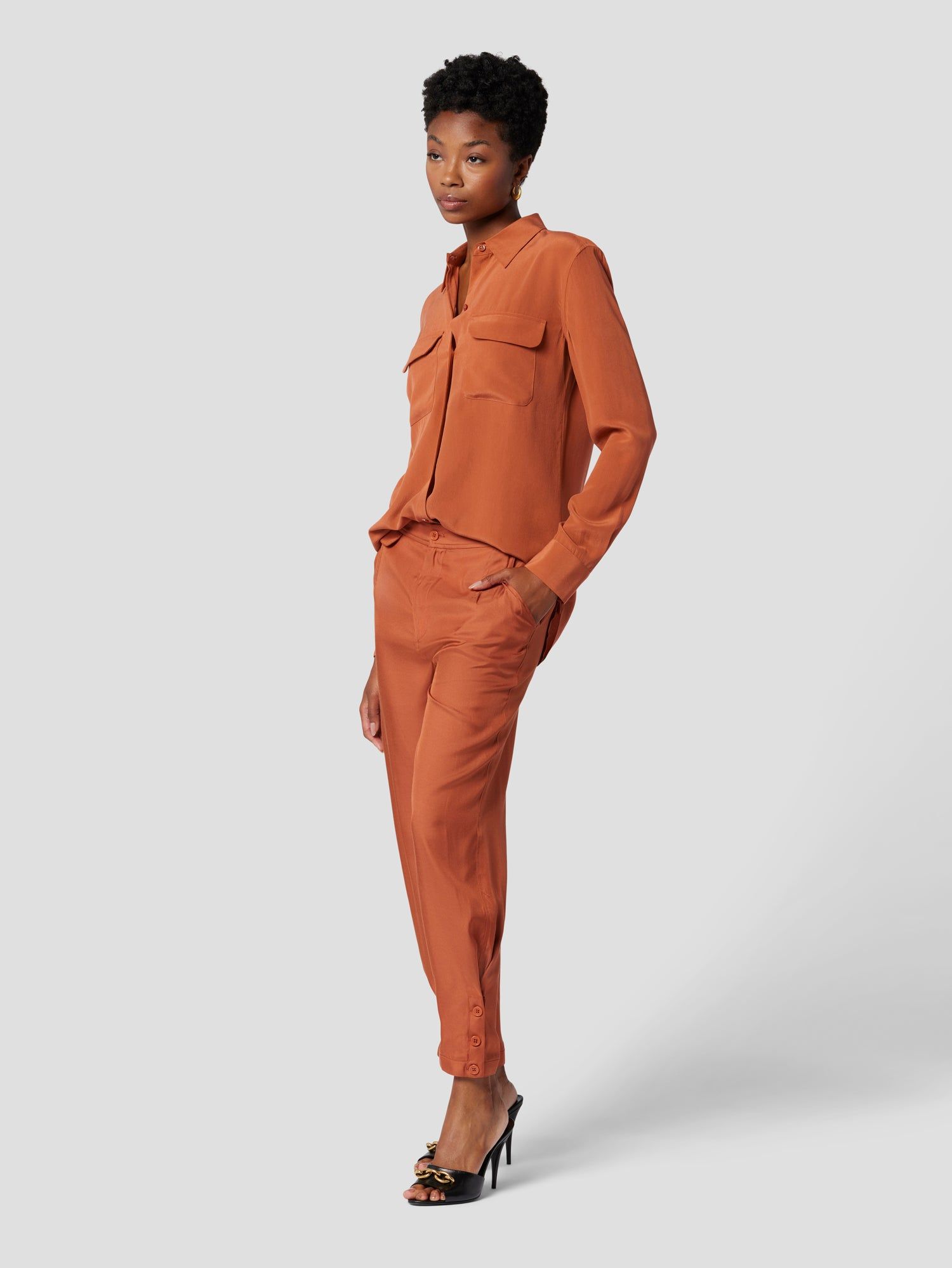 SLIM SIGNATURE SILK SHIRT sold by Equipment product image thumbnail 4