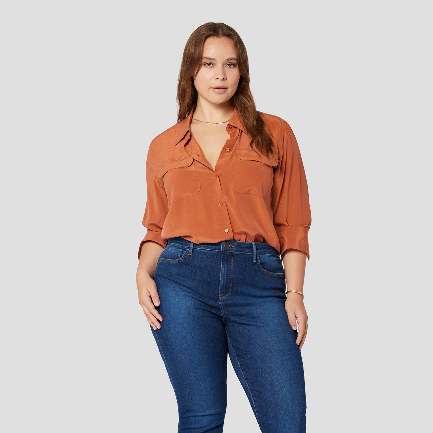 SLIM SIGNATURE SILK SHIRT sold by Equipment product image thumbnail 8