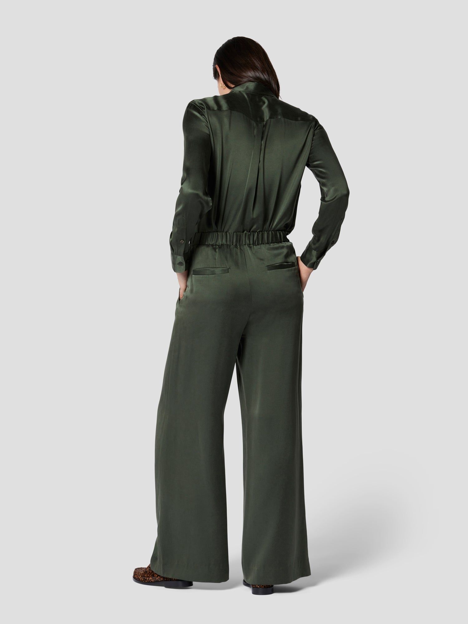 ASHLAN SILK SATIN TROUSER sold by Equipment product image thumbnail 6