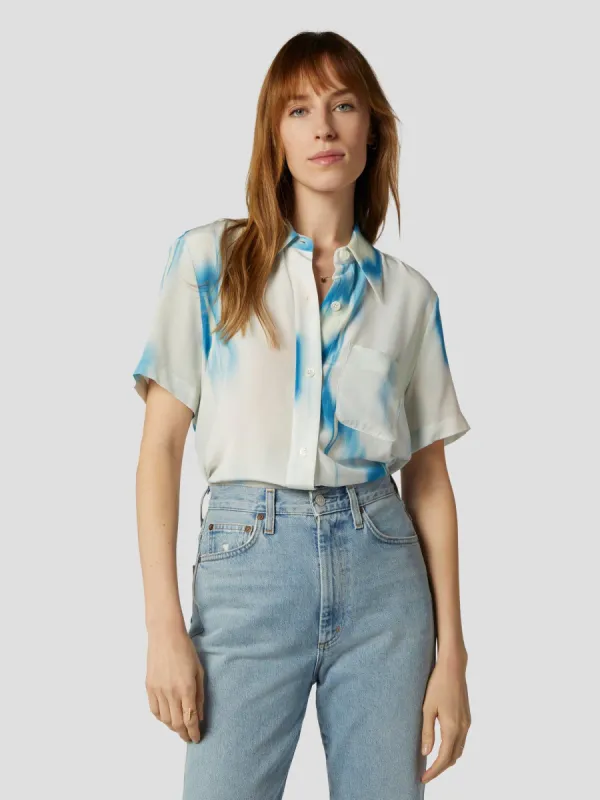 SHORT SLEEVE QUINNE SILK SATIN SHIRT sold by Equipment