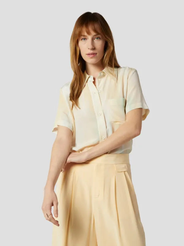 SHORT SLEEVE QUINNE SILK SATIN SHIRT sold by Equipment