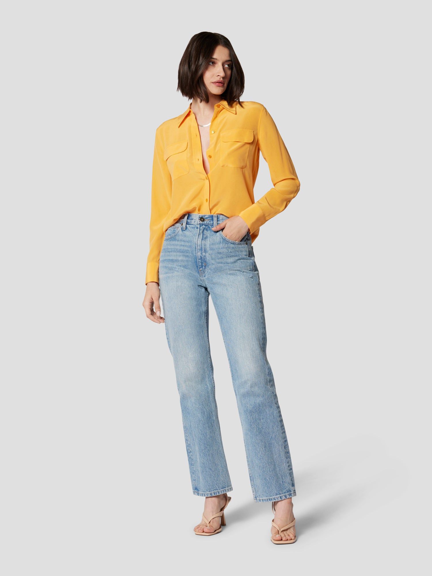 Slim Signature Silk Shirt sold by Equipment product image thumbnail 2