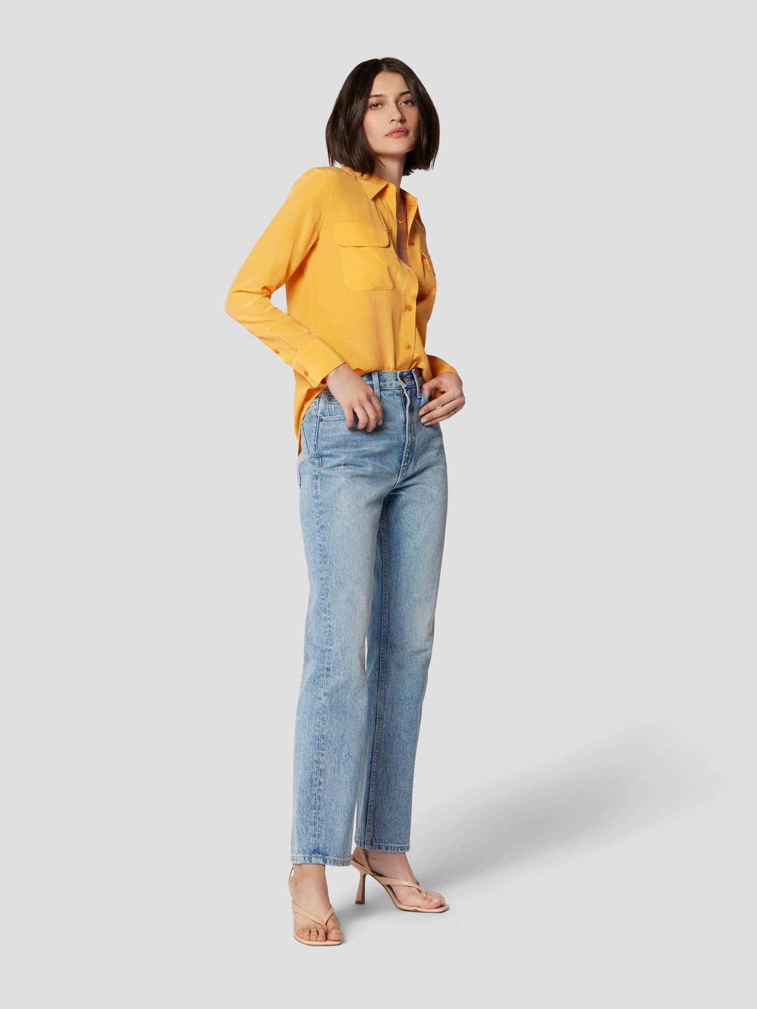 Slim Signature Silk Shirt sold by Equipment product image thumbnail 4