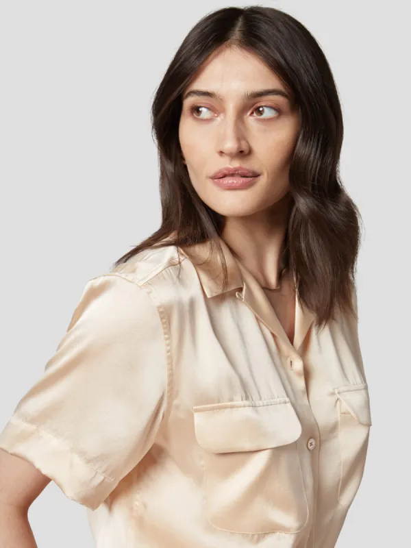 AMAIA SILK SATIN SHIRT sold by Equipment