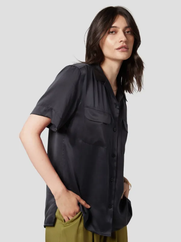 AMAIA SILK SATIN SHIRT sold by Equipment
