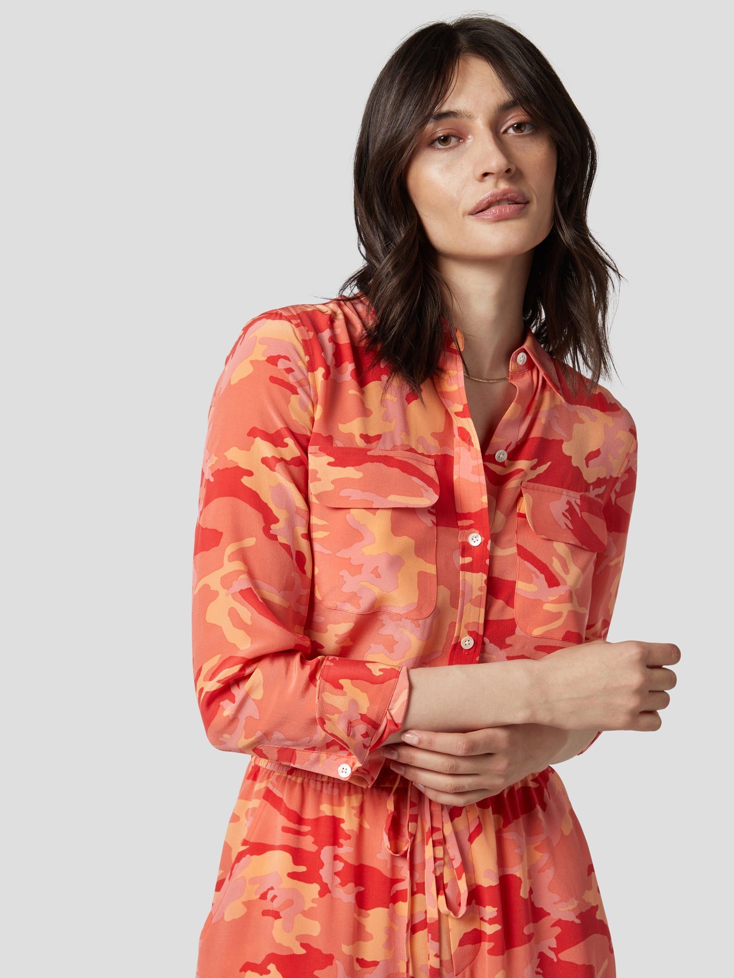 SLIM SIGNATURE SILK SHIRT sold by Equipment