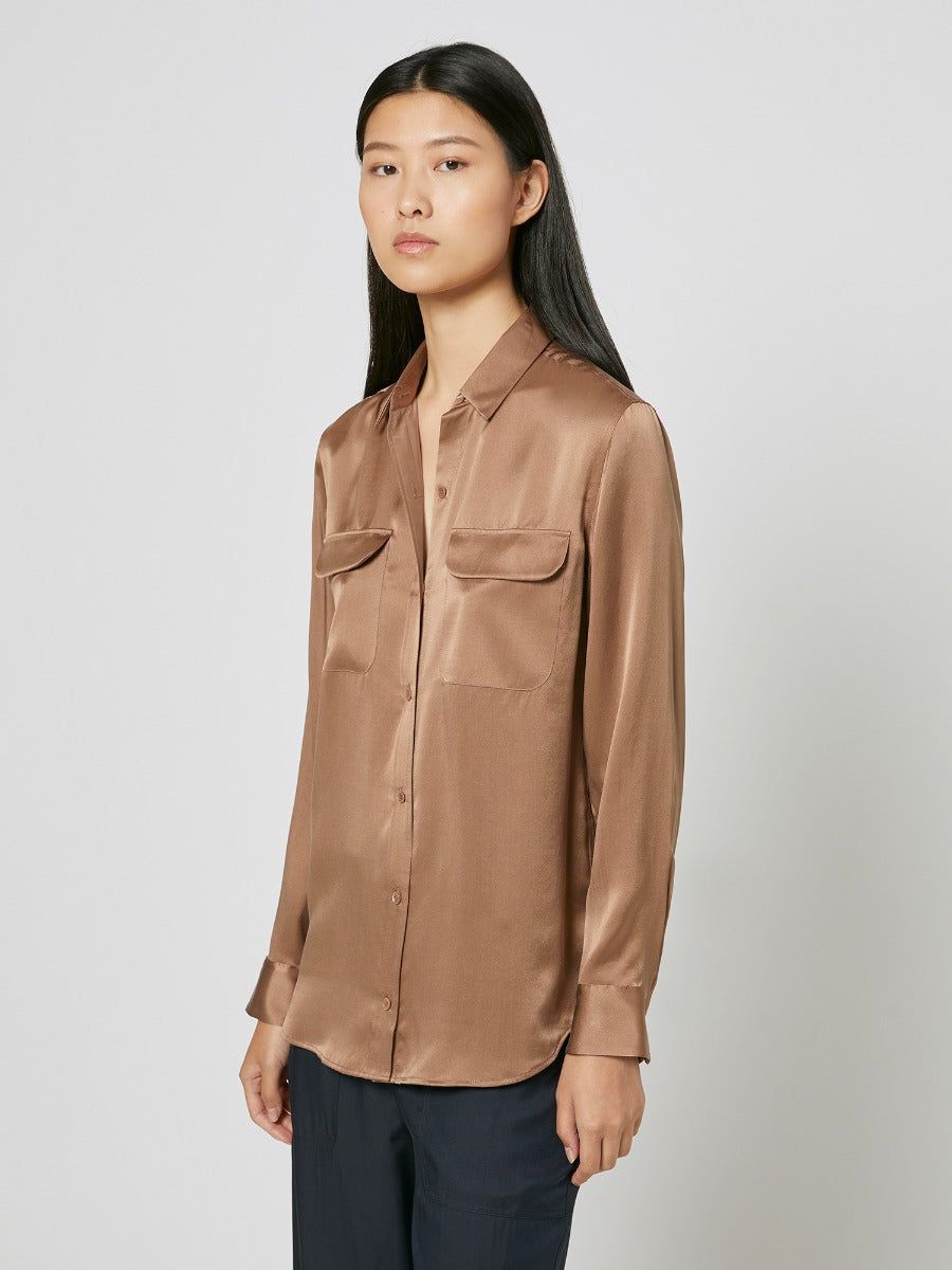 SIGNATURE SILK SATIN SHIRT sold by Equipment product image thumbnail 4