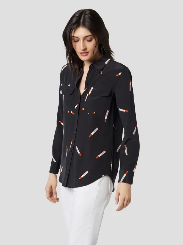 SLIM SIGNATURE SILK SHIRT sold by Equipment
