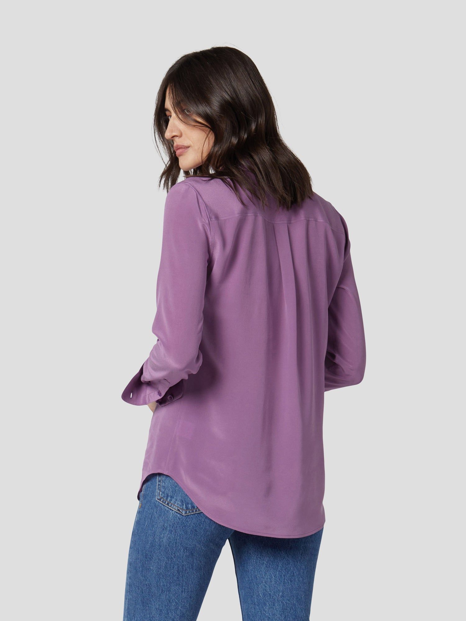 SLIM SIGNATURE SILK SHIRT sold by Equipment product image thumbnail 5