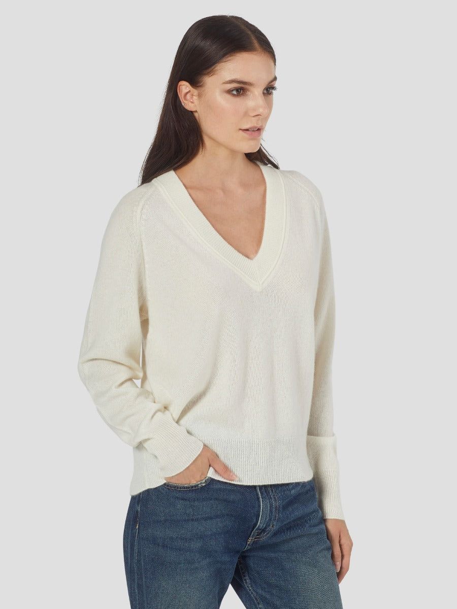 Madalene V-Neck Cashmere Sweater sold by Equipment product image thumbnail 3