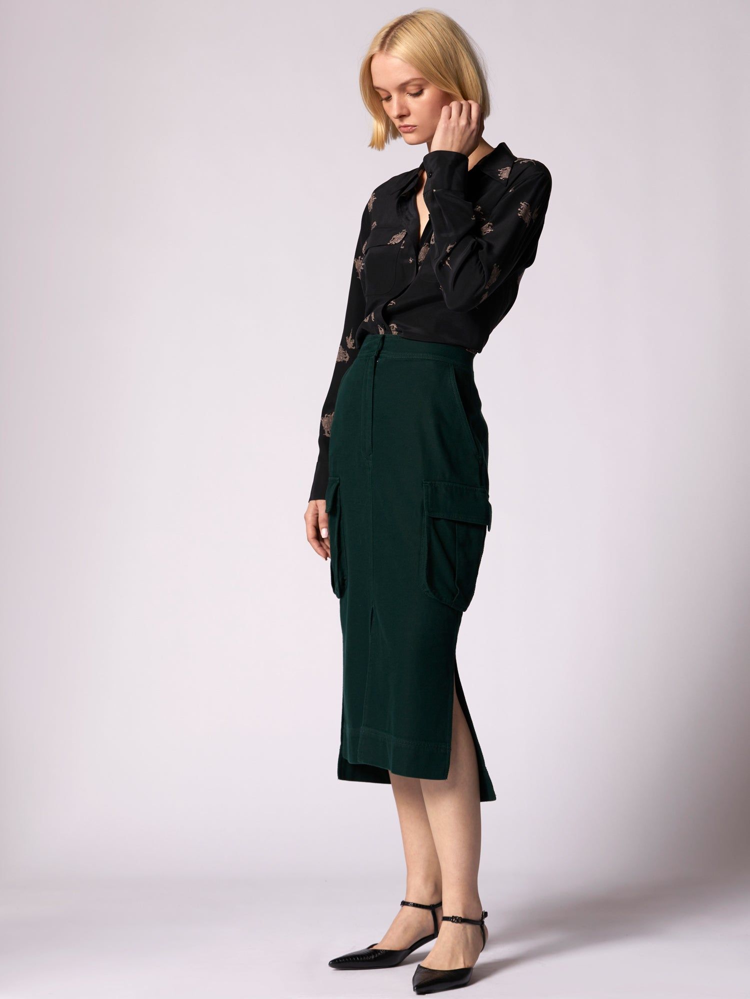 Slim Signature Silk Shirt sold by Equipment product image thumbnail 3