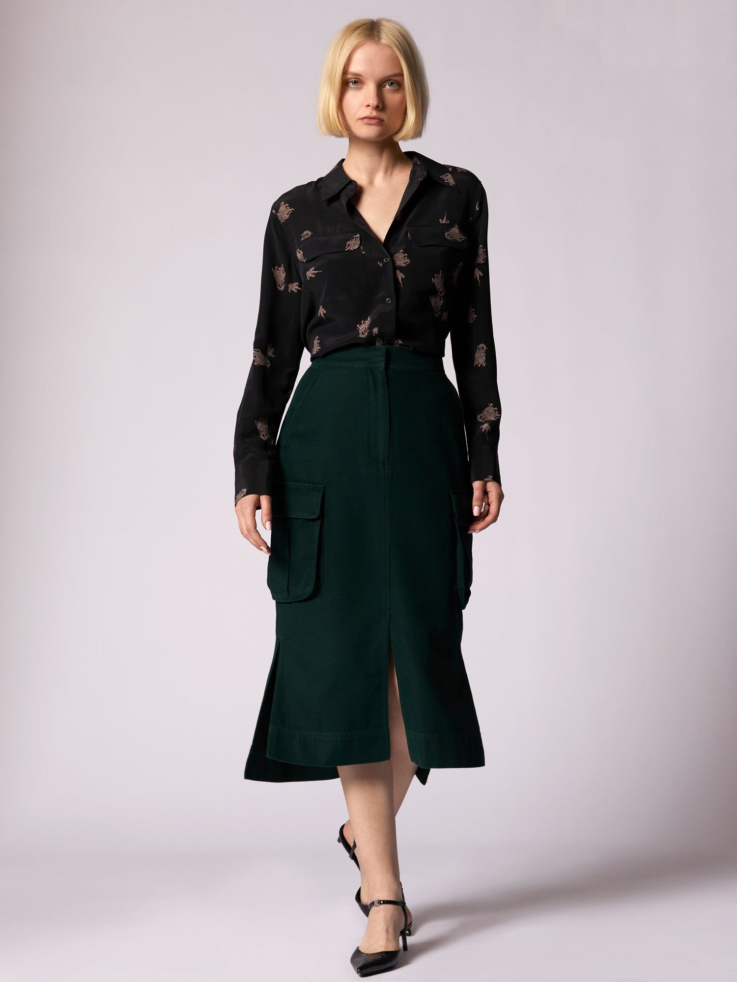 Slim Signature Silk Shirt sold by Equipment product image thumbnail 2