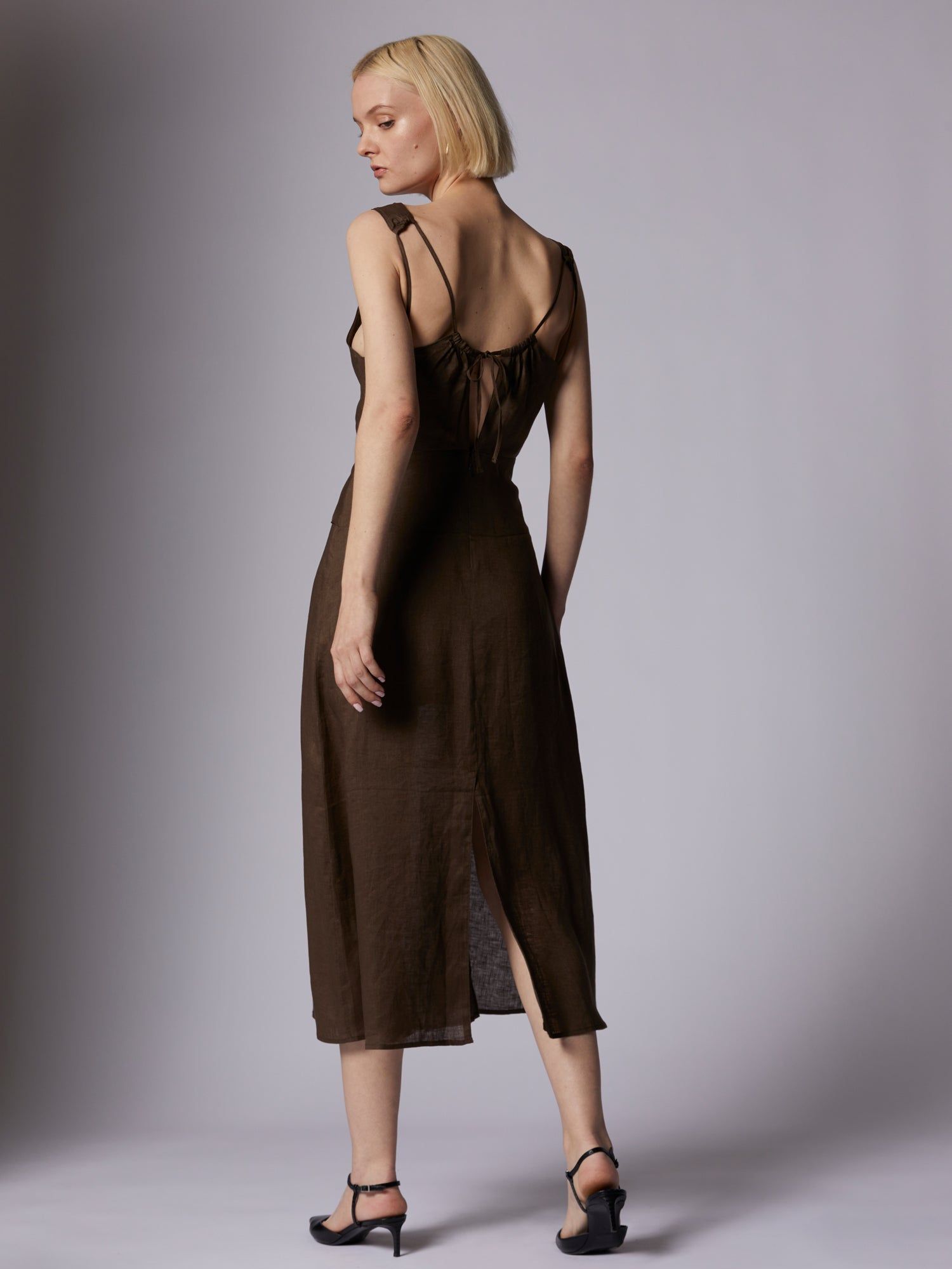 GINETTE MIDI LINEN DRESS sold by Equipment product image thumbnail 4