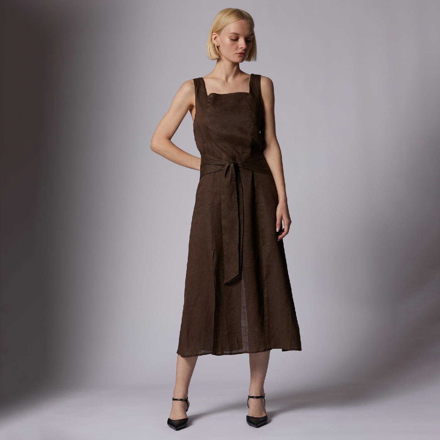 GINETTE MIDI LINEN DRESS sold by Equipment product image thumbnail 5