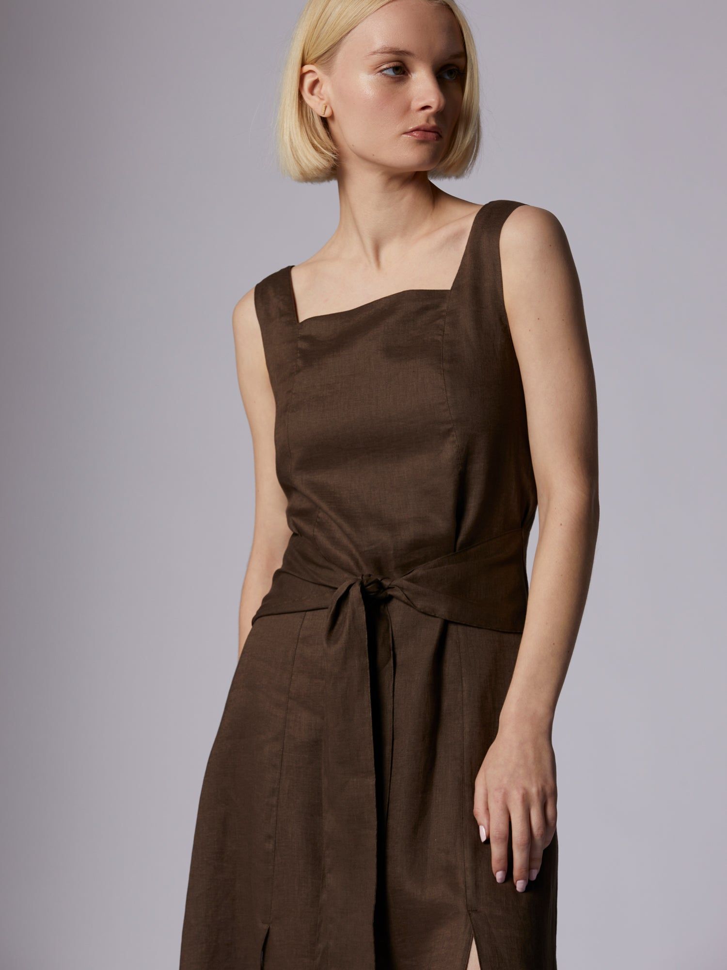 GINETTE MIDI LINEN DRESS sold by Equipment product image thumbnail 2
