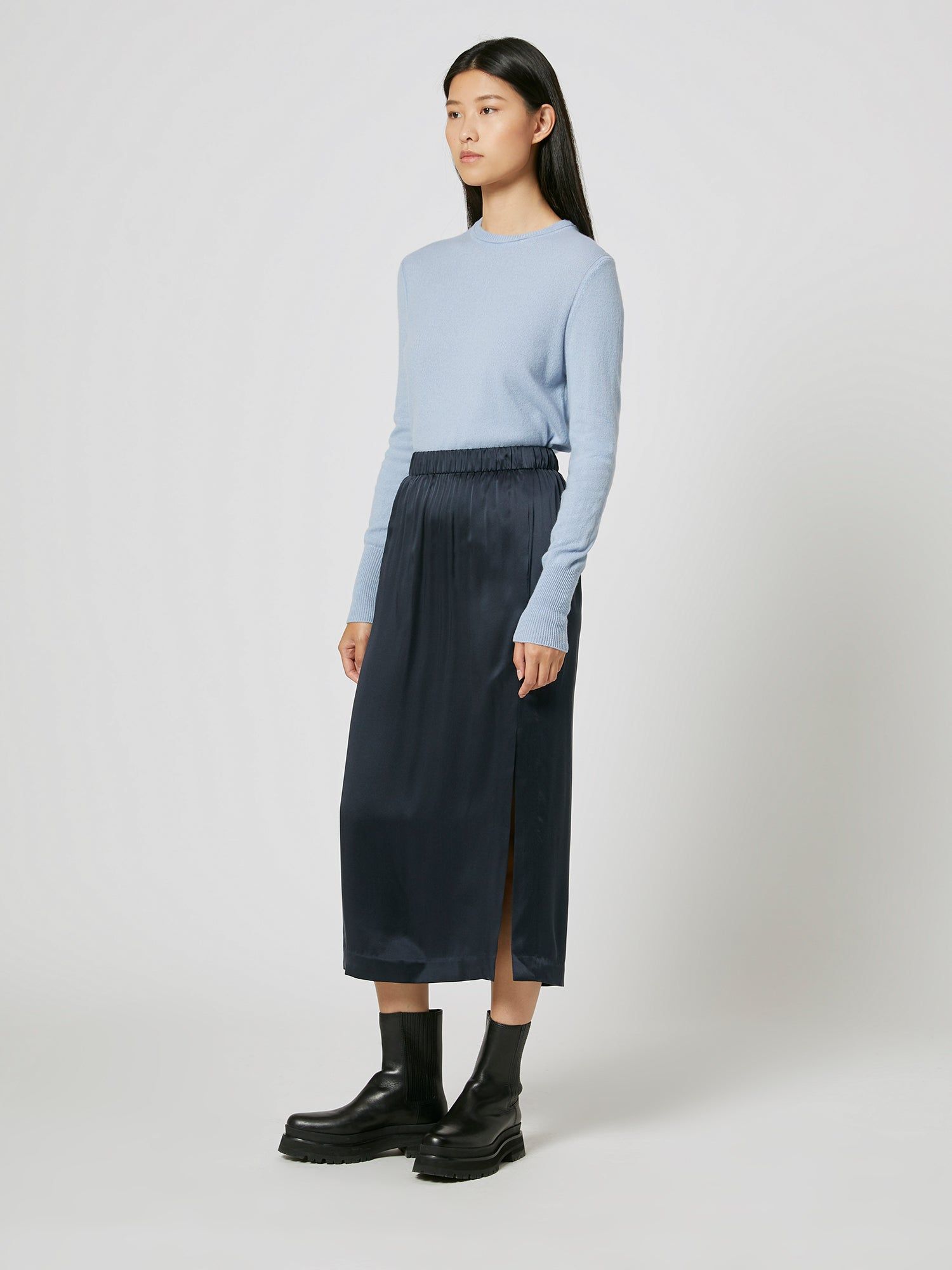 Vivianne Silk Satin Skirt sold by Equipment product image thumbnail 3