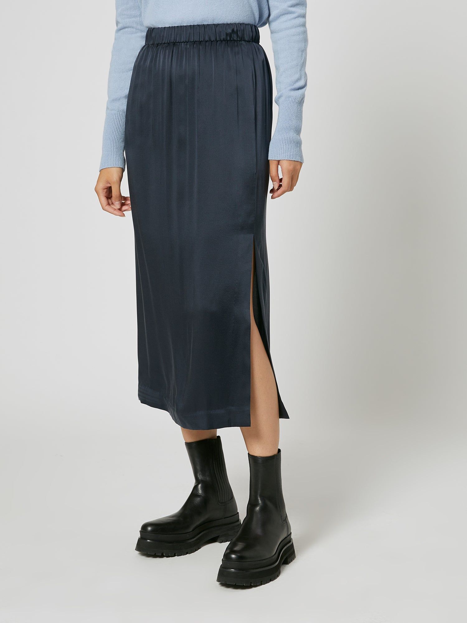 Vivianne Silk Satin Skirt sold by Equipment product image thumbnail 2