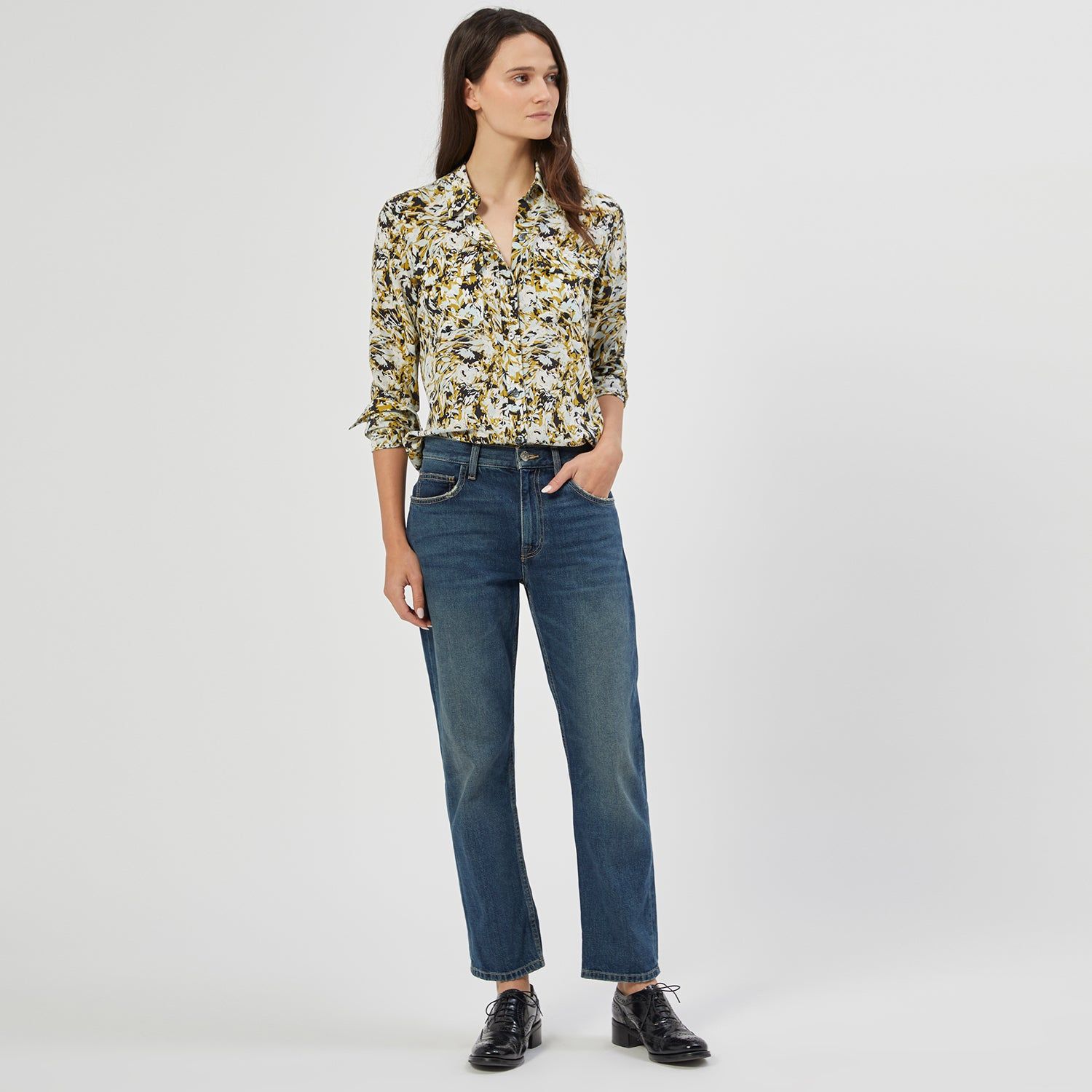 Slim Signature Silk Shirt sold by Equipment product image thumbnail 5