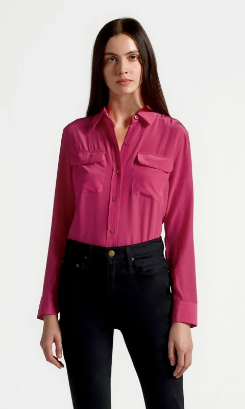 SLIM SIGNATURE SILK SHIRT sold by Equipment