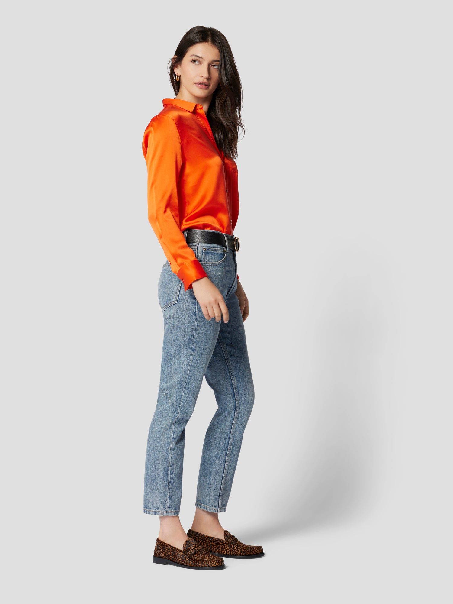 LEEMA SILK SATIN SHIRT WITH POCKET sold by Equipment product image thumbnail 4