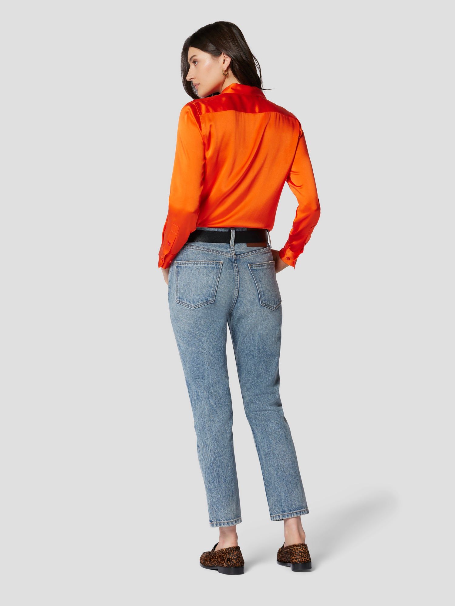 LEEMA SILK SATIN SHIRT WITH POCKET sold by Equipment product image thumbnail 5