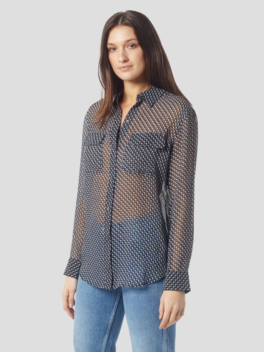 Signature Silk Shirt sold by Equipment product image thumbnail 4