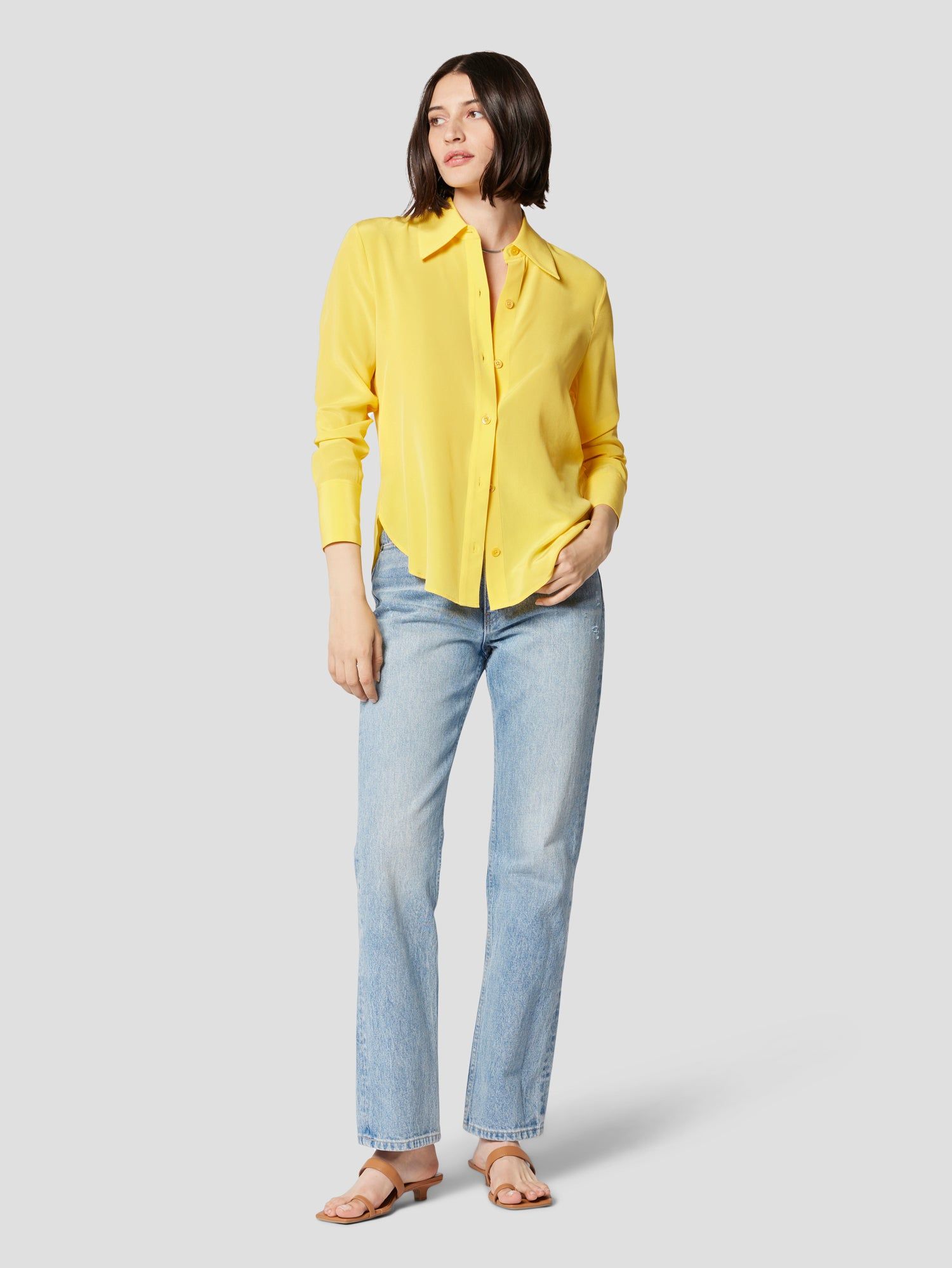 Leona Long Sleeve Silk Shirt sold by Equipment product image thumbnail 2