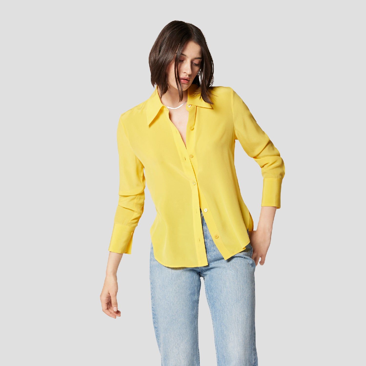 Leona Long Sleeve Silk Shirt sold by Equipment product image thumbnail 7
