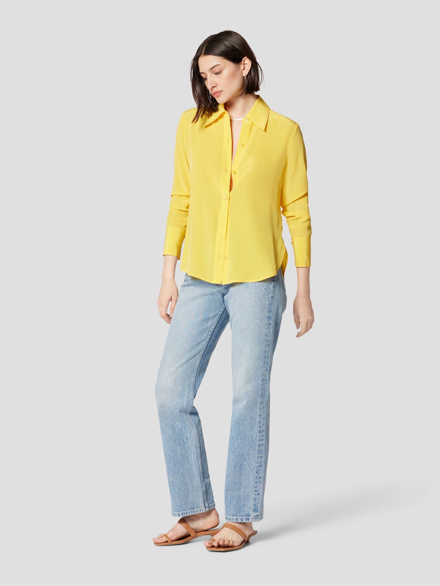 Leona Long Sleeve Silk Shirt sold by Equipment product image thumbnail 5