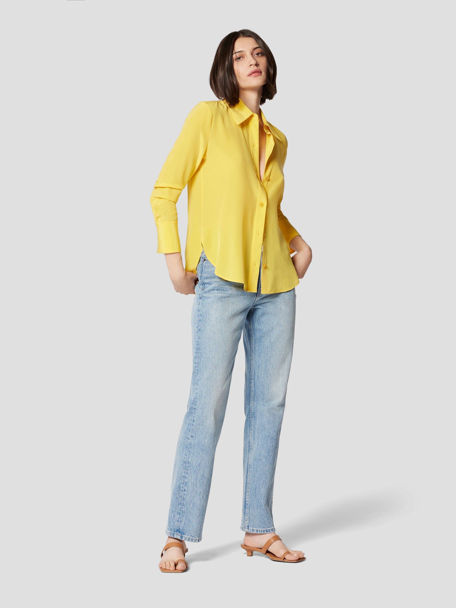 Leona Long Sleeve Silk Shirt sold by Equipment product image thumbnail 4