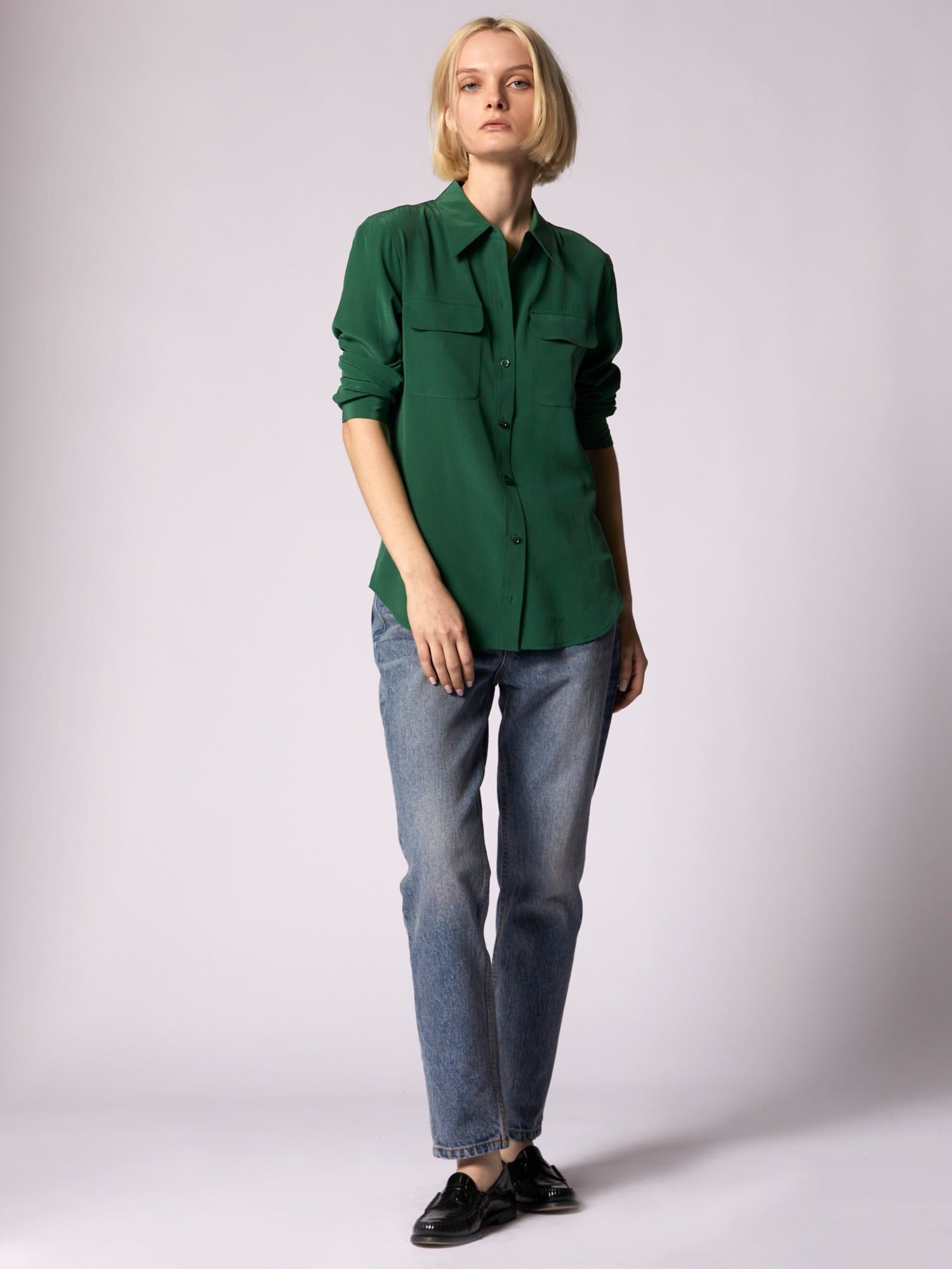 Slim Signature Silk Shirt sold by Equipment product image thumbnail 2