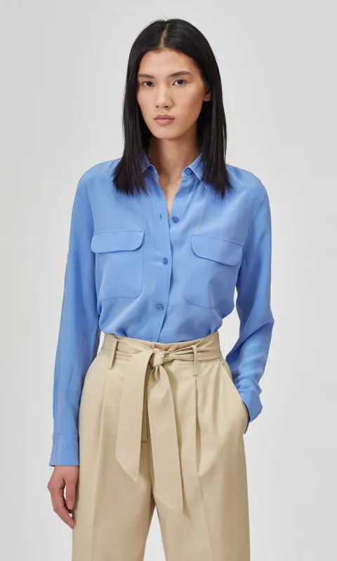 SLIM SIGNATURE SILK SHIRT sold by Equipment