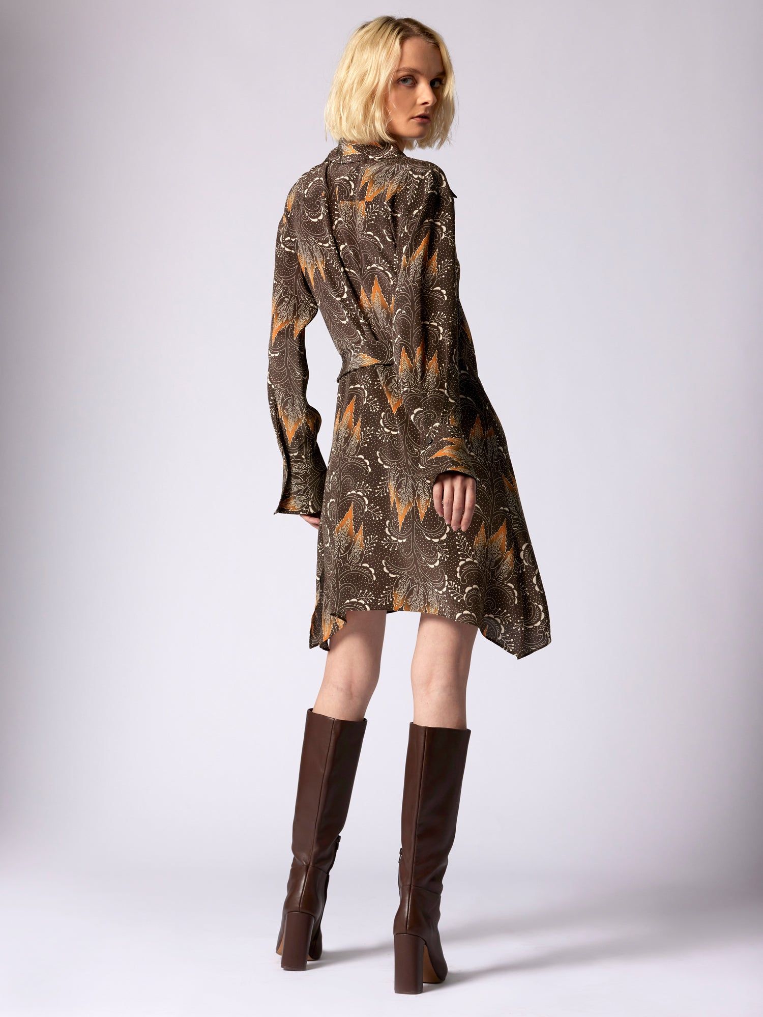 Khaila Mini Silk Dress sold by Equipment product image thumbnail 4