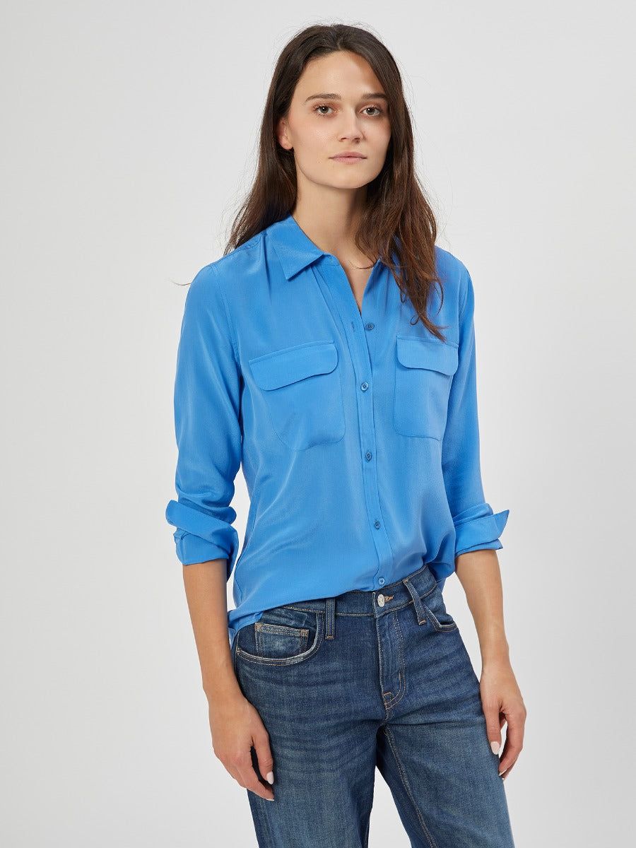 SLIM SIGNATURE SILK SHIRT sold by Equipment product image thumbnail 2