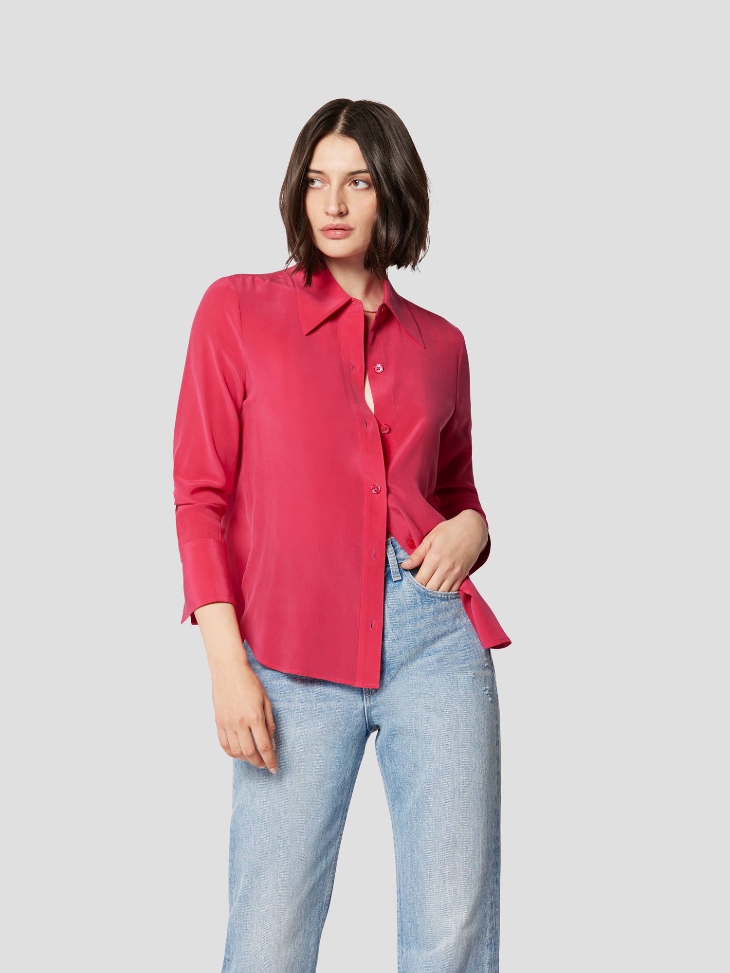 Leona Long Sleeve Silk Shirt sold by Equipment