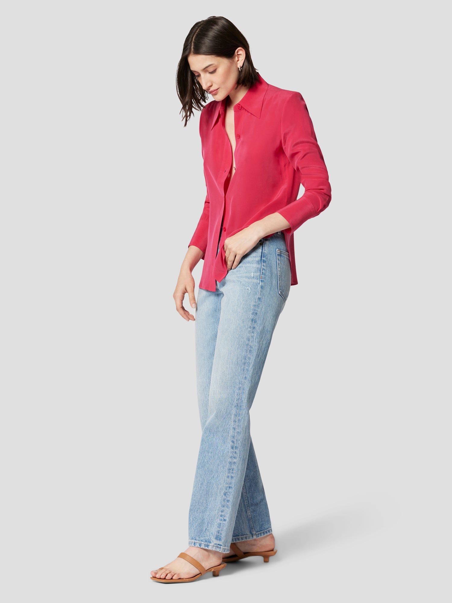 Leona Long Sleeve Silk Shirt sold by Equipment product image thumbnail 4