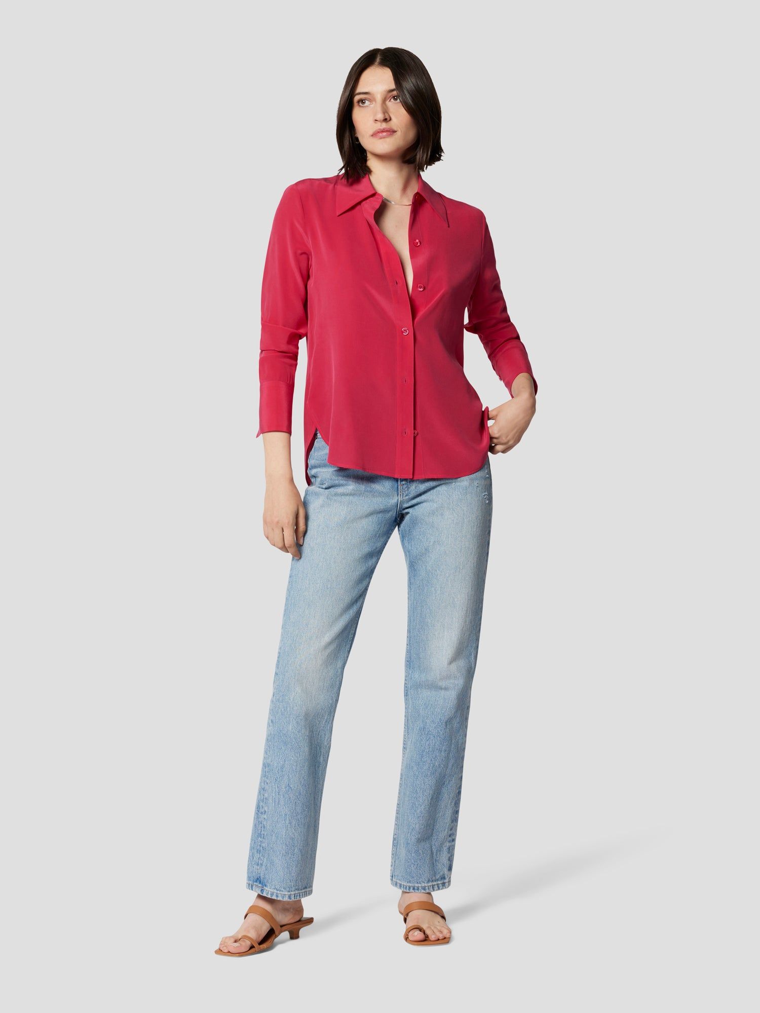 Leona Long Sleeve Silk Shirt sold by Equipment product image thumbnail 2