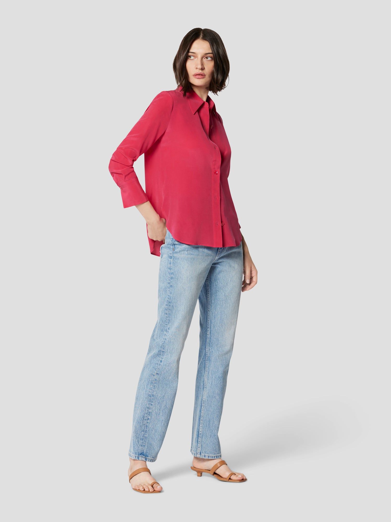 Leona Long Sleeve Silk Shirt sold by Equipment product image thumbnail 5