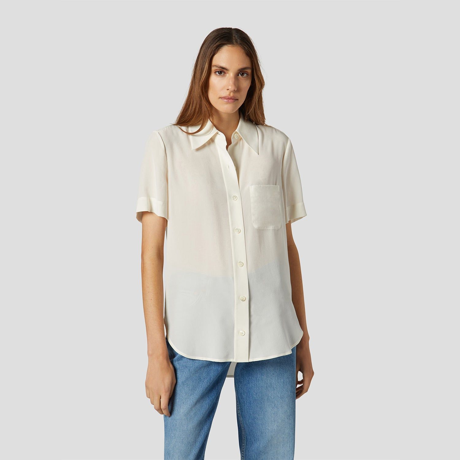 SHORT SLEEVE QUINNE SILK SHIRT sold by Equipment product image thumbnail 6