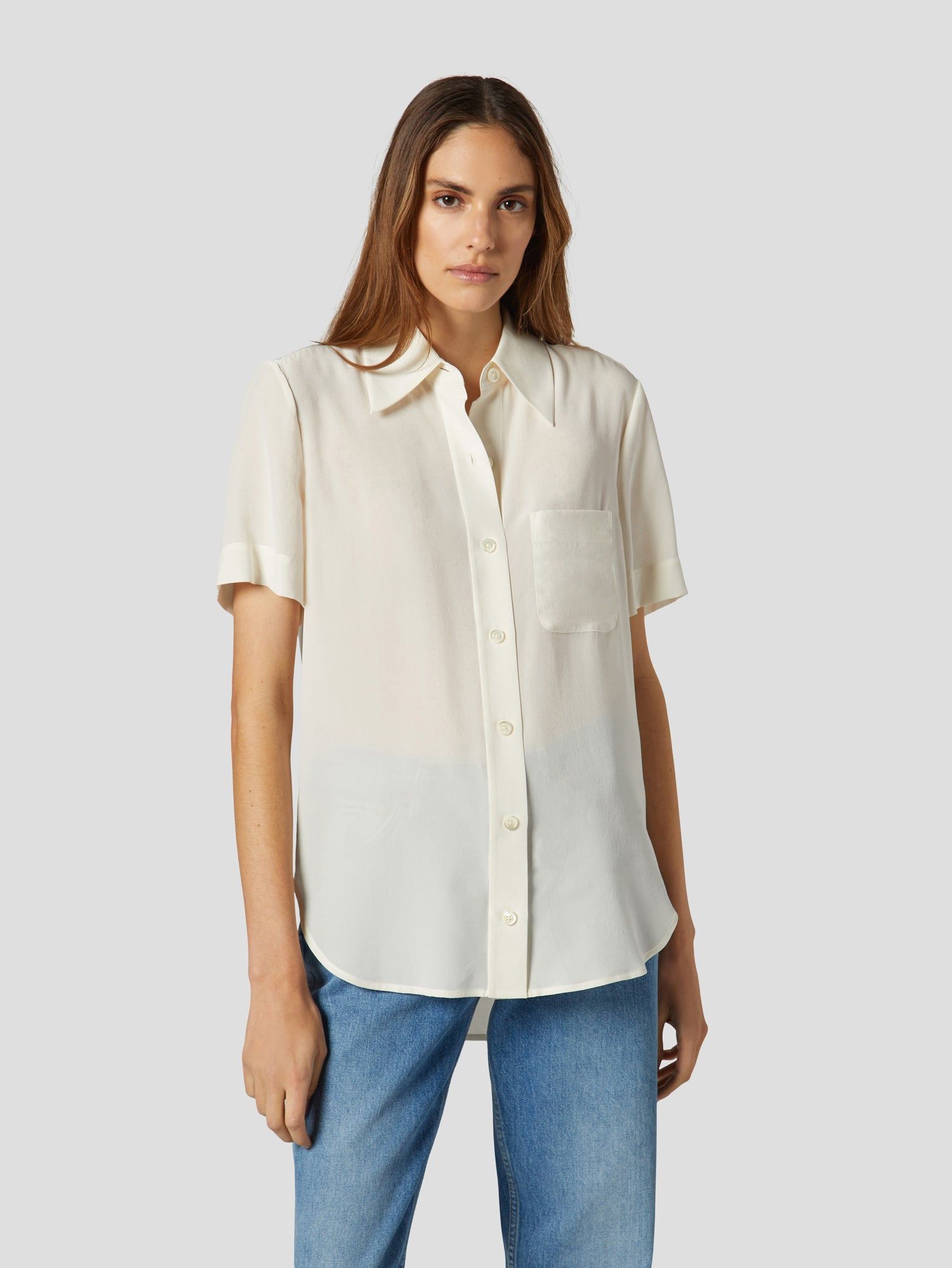SHORT SLEEVE QUINNE SILK SHIRT sold by Equipment product image thumbnail 3