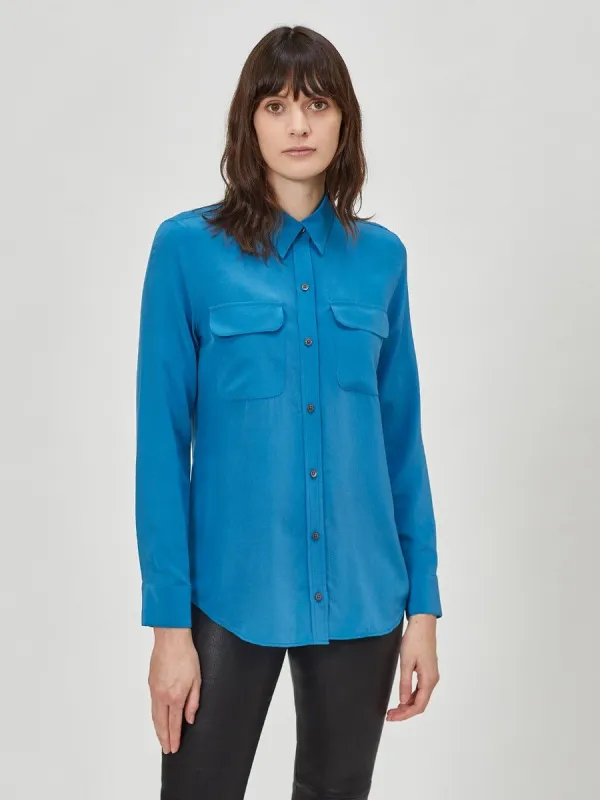 SLIM SIGNATURE SILK SHIRT sold by Equipment