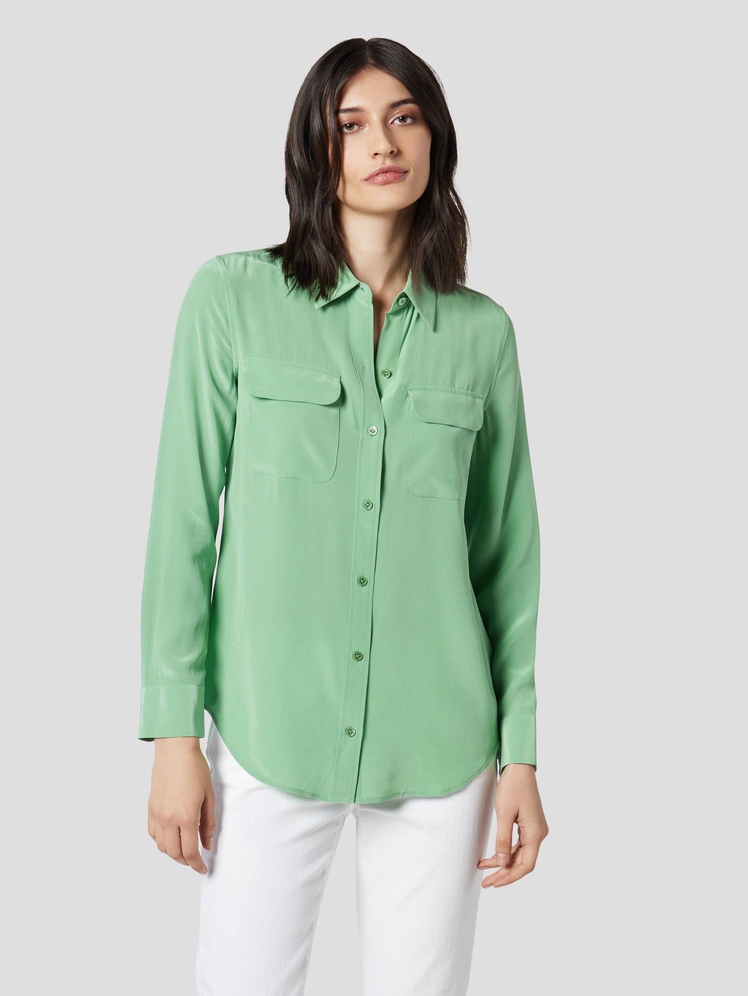 SLIM SIGNATURE SILK SHIRT sold by Equipment product image thumbnail 3