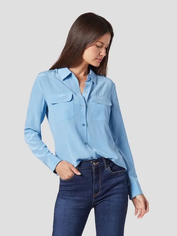 SLIM SIGNATURE SILK SHIRT sold by Equipment