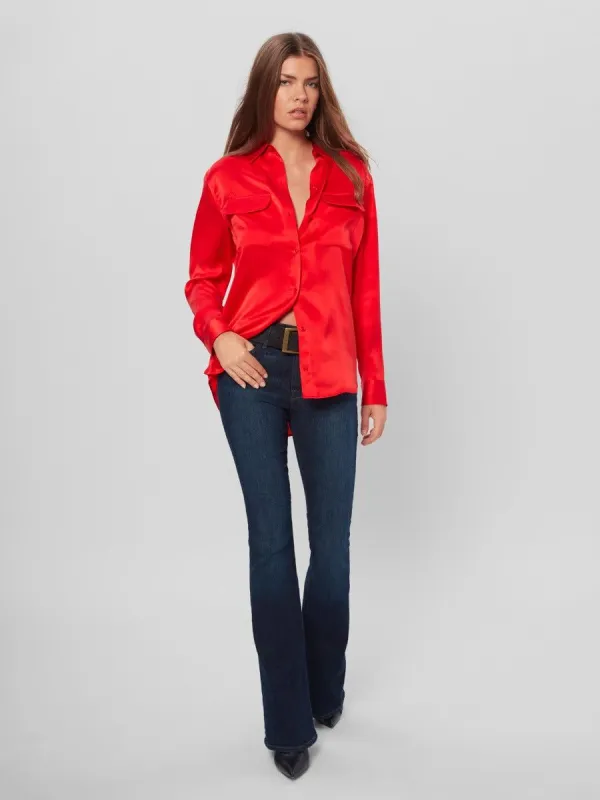 Signature Silk Satin Shirt sold by Equipment