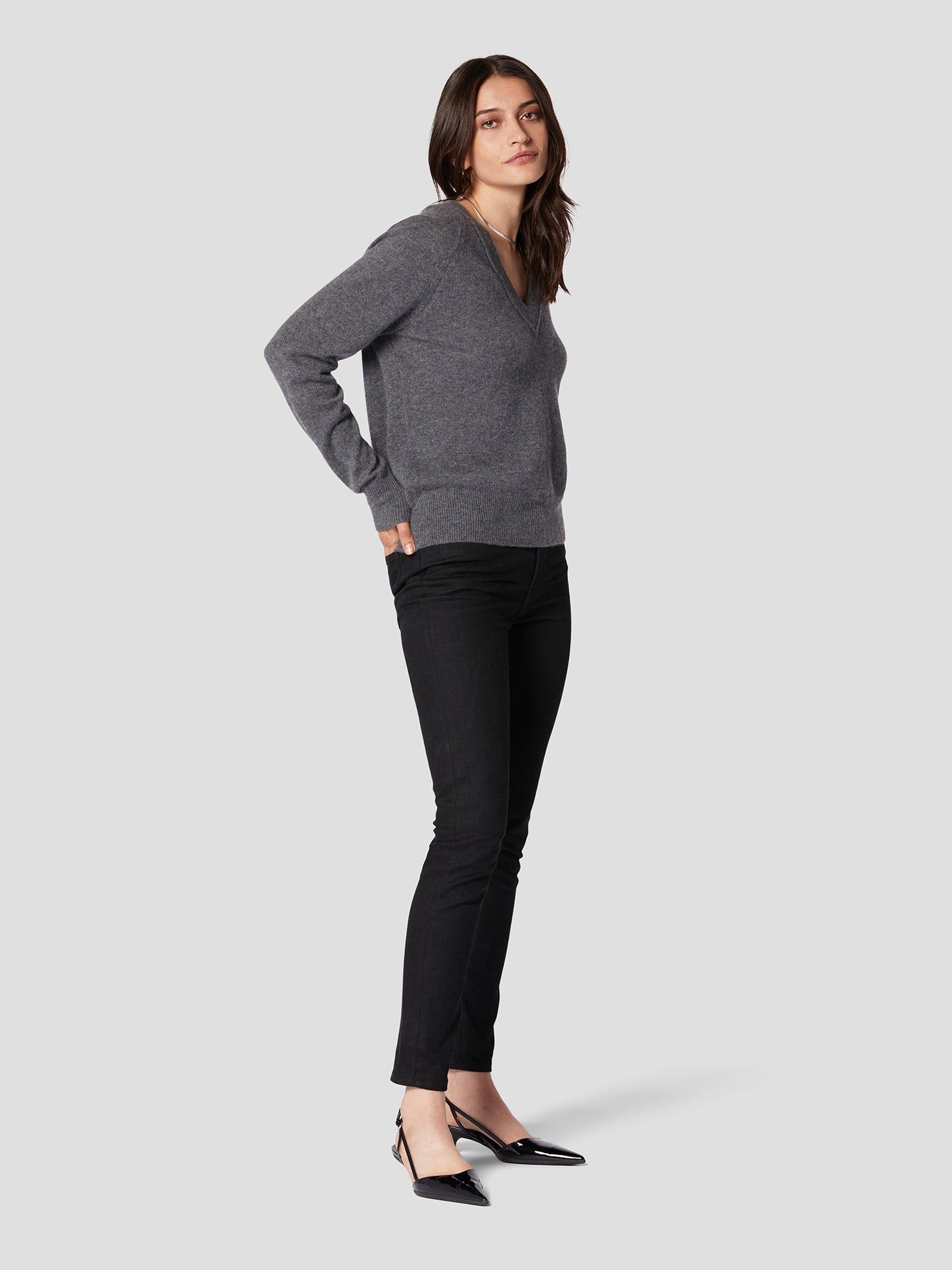Madalene V-Neck Cashmere Sweater sold by Equipment product image thumbnail 4