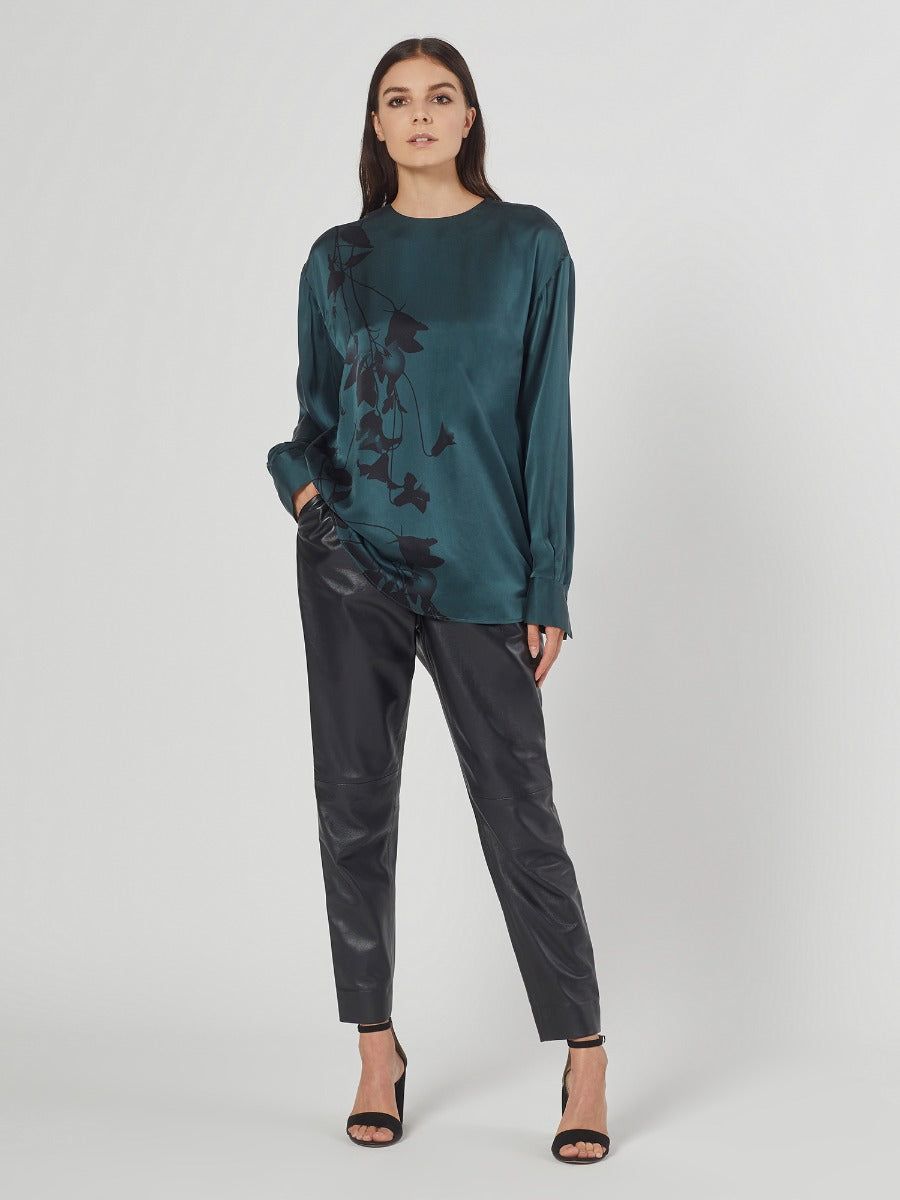 JEUNELLE SILK SATIN SHIRT sold by Equipment